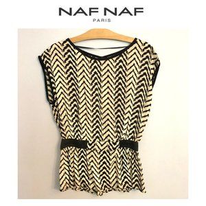 Naf Naf Paris Peplum Blouse
